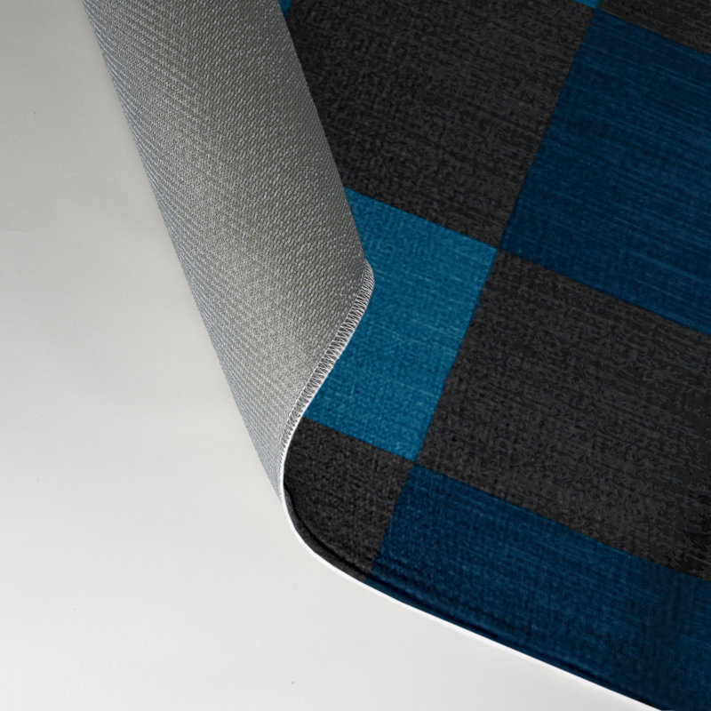 Tapis d'intérieur et d'extérieur à carreaux gris, Rectangle 9 pi x 12 pi