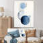 Circular Simplicity aquarelle en bleu rétro I - impressions d'art géométriques modernes-1302995101-1302995073