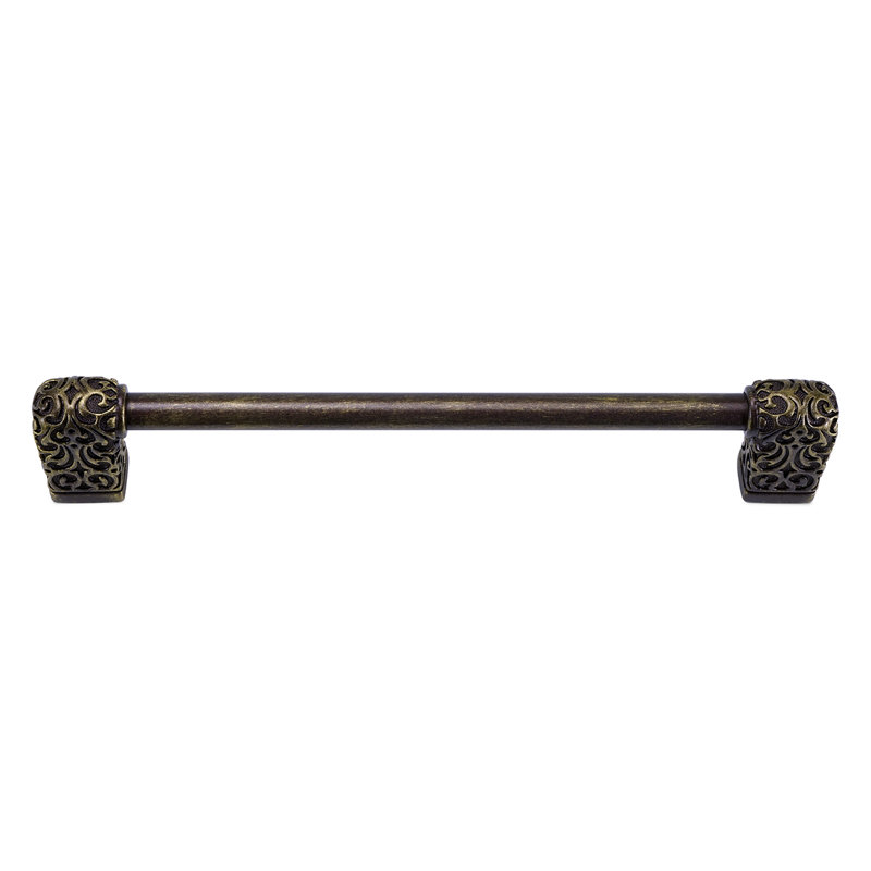 Via Veneto 6" c.c. pull; Soft, 6", Antique Brass