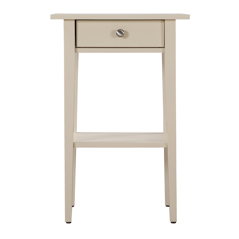 Dalton Nightstand-End Table with One Drawer, Beige