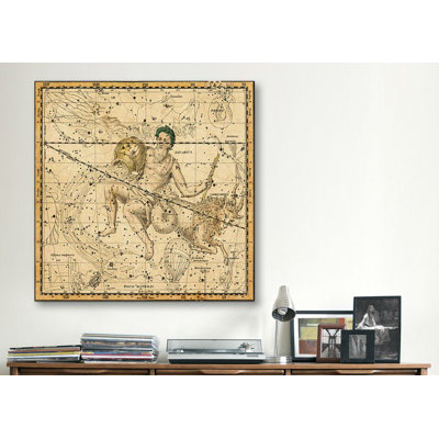 Maps and Charts Celestial Atlas - Plate 21 (Capricornus, Aquarius) by Alexander Jamieson Graphic Art on Canvas in Beige