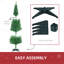 Arbre de Noël artificiel 6 pi avec arbre de Noël mince 6 pi avec 390 branches réalistes et support en plastique, vert clair