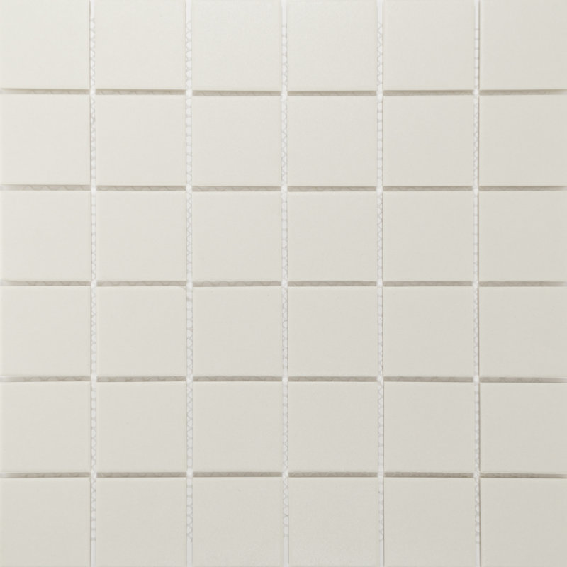 Sage 2" x 2" Square Porcelain Matte Mosaic Tile, Beige