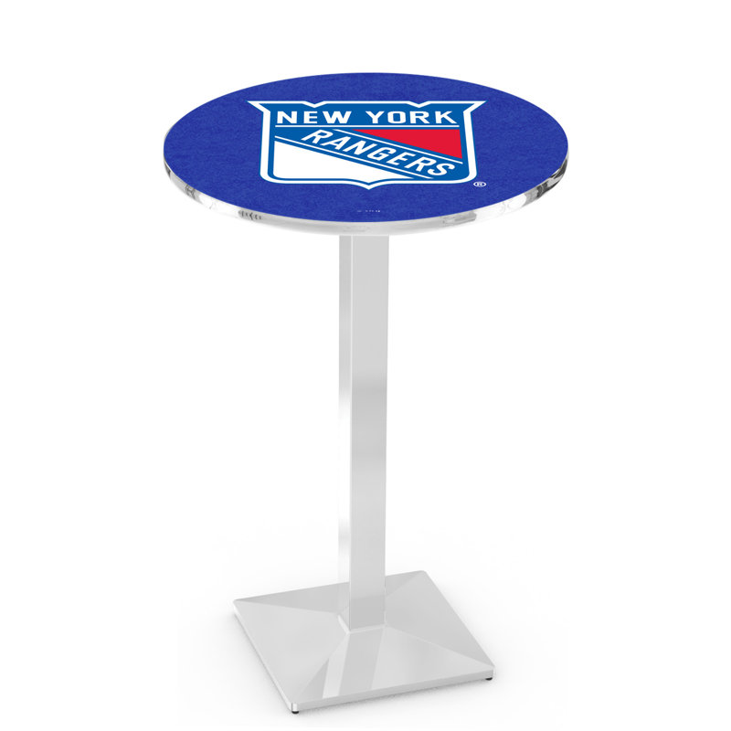 Table de salle à manger 30 po NHL, Chrome, New York Rangers