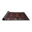 Tapis noir Ikat-385582094