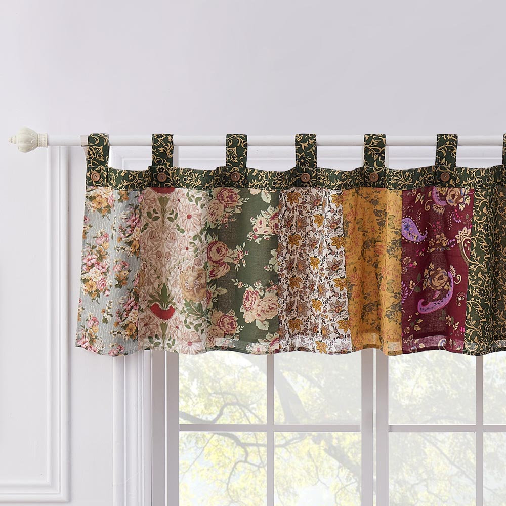 Antique Patchwork Window Valance, Patchwork