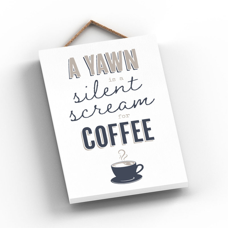 Vivid Squid Wholesale A Yawn Silent Scream - No Frame Print on Wood, 18.5cm H x 12cm W x 0.9cm D