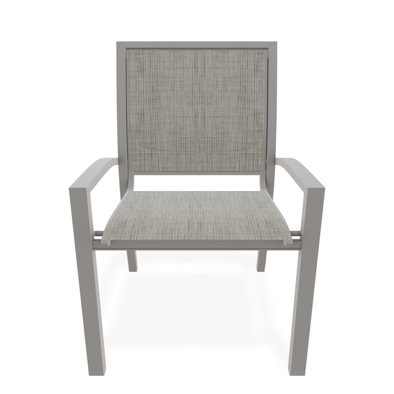 Kendall Outdoor Dining Chair, Smoke, Warm Gray