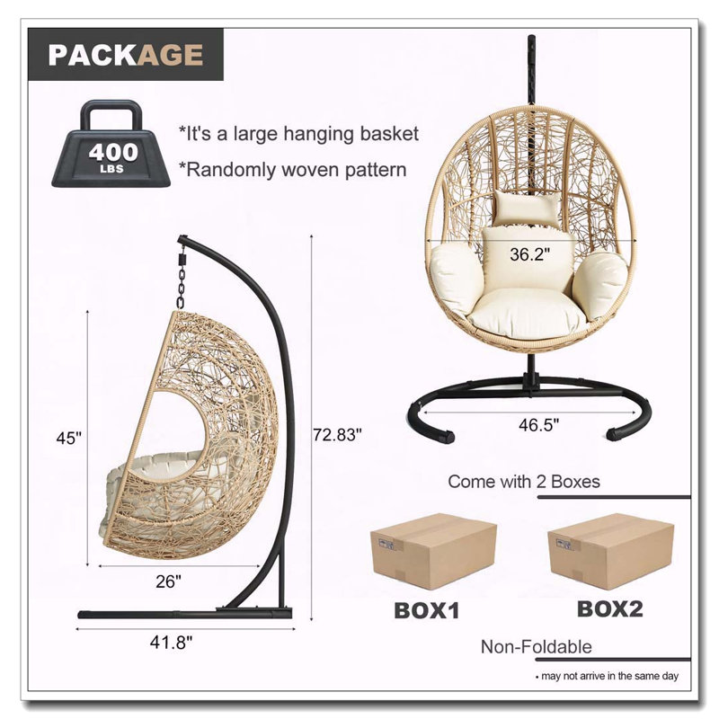 PE Wicker Hanging Egg Chair