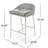 Modern&Simple Design Counter Stools Set of 2 – Upholstered Seats, Chrome-Finished Base for Kitchen Island or Breakfast Nook-1281209931