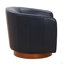 Chaise pivotante en cuir et cuir Tessa-466088891