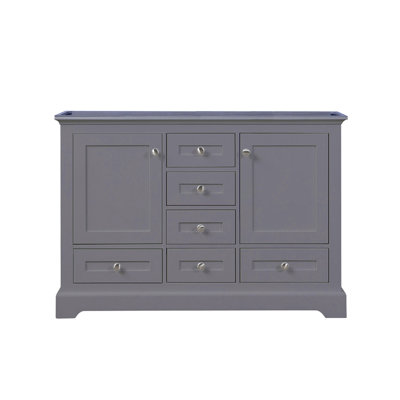 Dark Grey Double Bath Vanity 48 In. W X 22 In. D