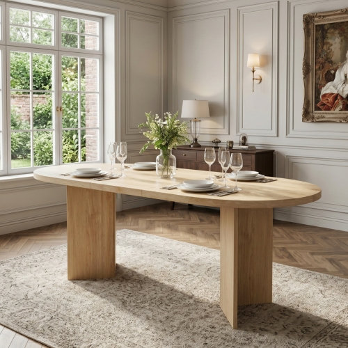Dining Table, Oak Wood / Brown