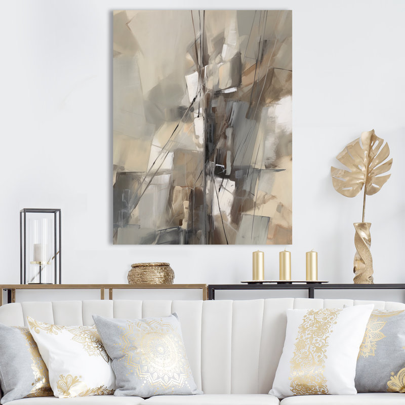«Fentress Abstract Design Shapes I», reproduction sur toile, H 20 po x l 12 po x P 1 po, Toile tendue