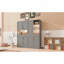 Lit escamotable mural simple avec armoire supérieure, tablettes, lit pliable peu encombrant avec lumière et USB-121063469