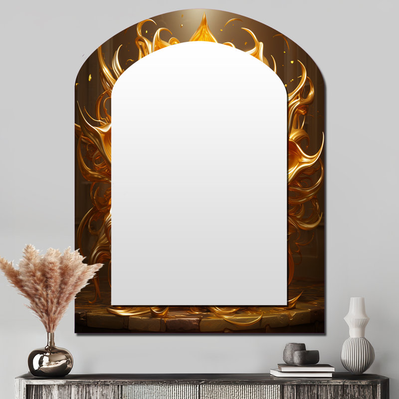 Abstrait Golden Sunflower Glam Blooming III, 43 po x 33 po
