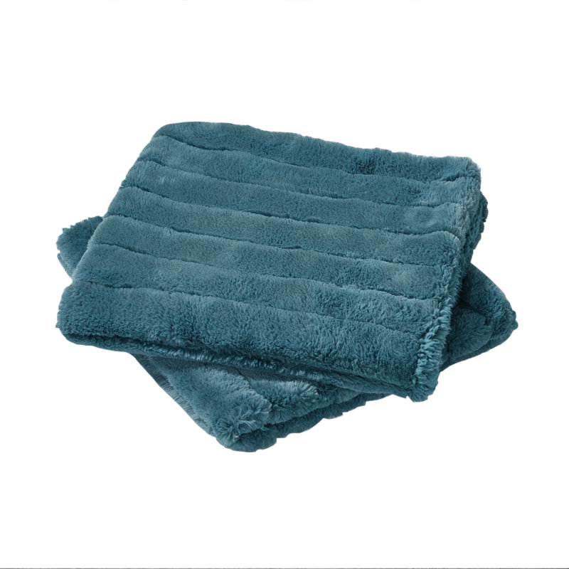 Super Mink Polyester Zip Pillow Cover, Blue Mirage