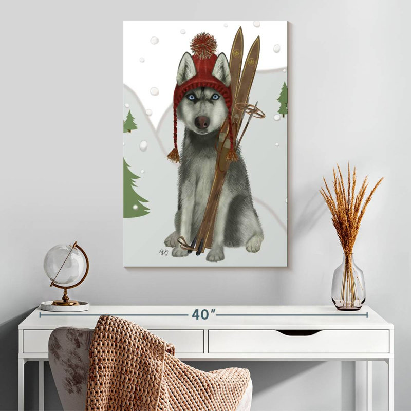 Brampt Husky Skiing, 30" H x 20" W