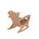 Cullan Plastic Rocking Adirondack Chair with Table