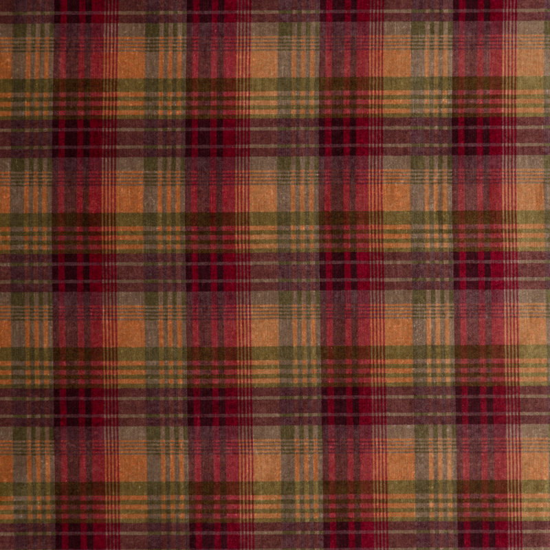 Bohemian Weaves Ancient Tartan Performance Fabric, Plum