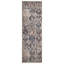 Tapis bleu antique à motif géométrique Emmalani-1015538358