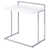 Plateau blanc / base argent