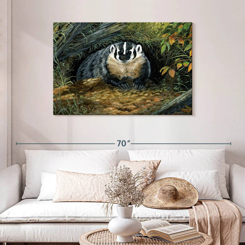Brampt Wisconsin Badger, 30" H x 45" W
