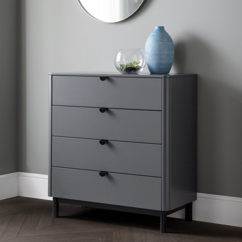 Janine 4 Drawer Chest, Grey
