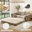 Canapé-lit convertible de 70,9 po pour grand lit, causeuse en chenille avec port de chargement USB, canapé-lit escamotable pour chambre d'amis, salon, véhicule récréatif-753540209