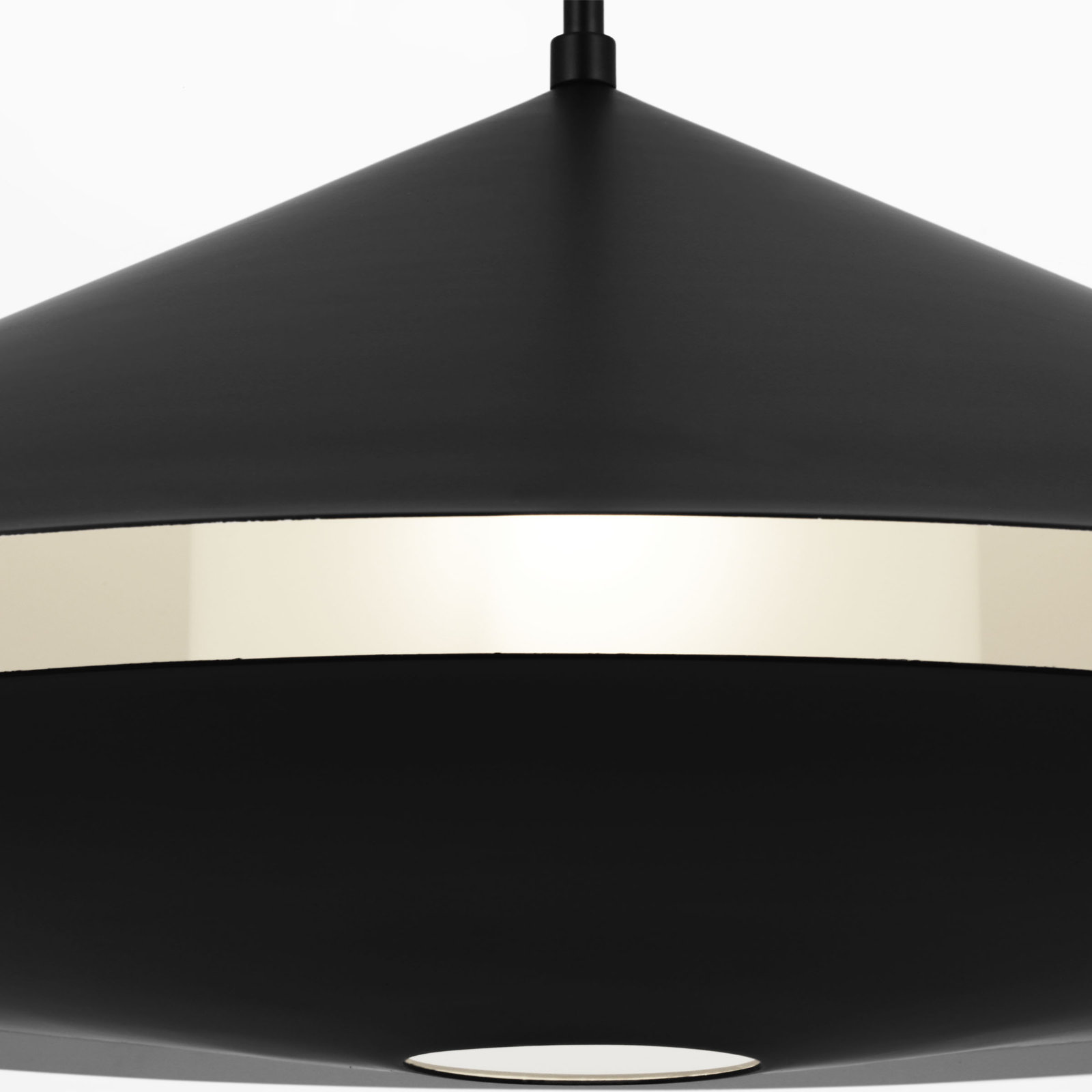 Dimmable Single Light Pendant, 66.5" H x 36" W x 36" D, Midnight Black