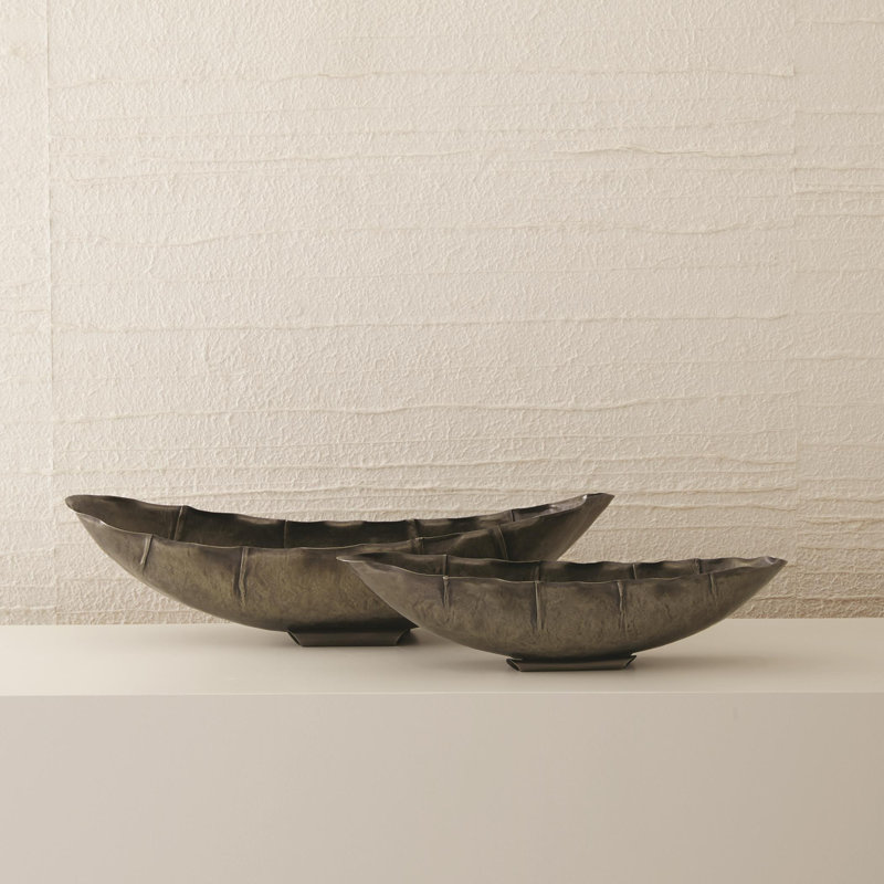 Larkin Bowl-Antique Brass, 7" H x 26.63" W x 8" D