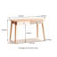 Bureau d'ordinateur en bois massif - bureau de 47 po avec 2 tiroirs, table de style PC simple et moderne