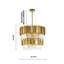 Lustre rond en cristal doré 12 lumières Transitional 