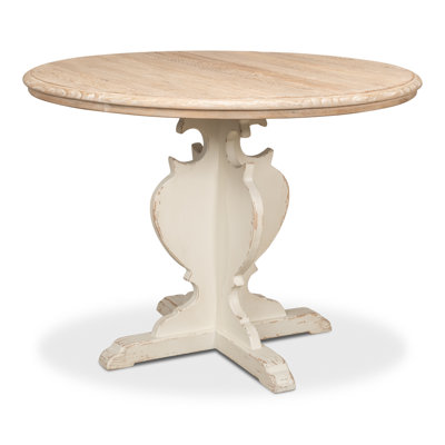 Round Pine Wood Dining Table