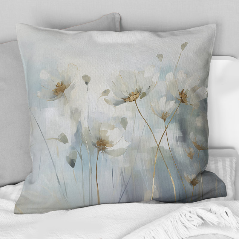 Coussin Blue Botanical Oasis III - Abstract Botanicals