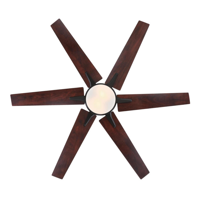 60'' Black-Bronze Ceiling Fan with LED Light Kit and Remote