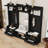 Wood Hall Tree with Shoe Bench, 7 Hooks, 4 Drawers and 2 Cabinets-283354090