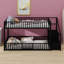 Lit superposé moderne avec escalier de rangement, solution de rangement pratique pour la chambre à coucher-129506186