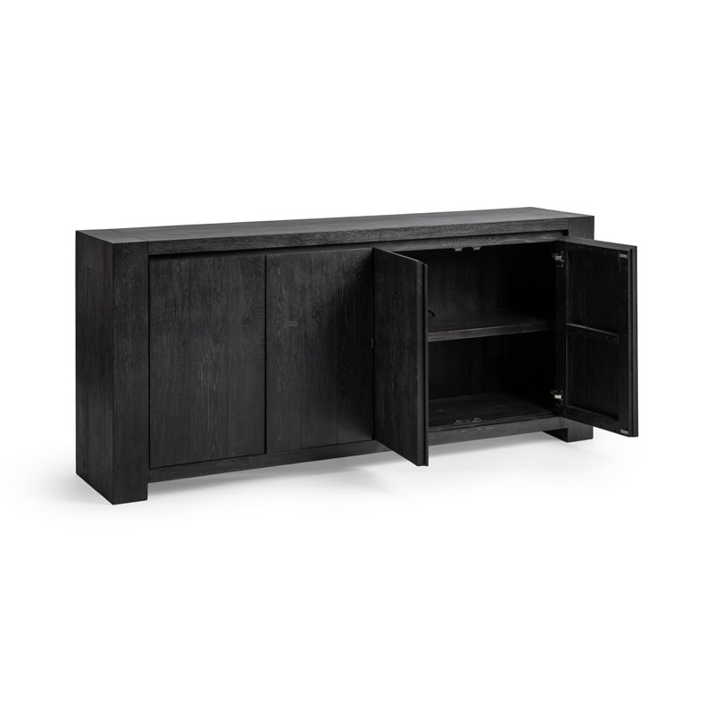 Buffet en chêne récupéré Elise, Onyx brume