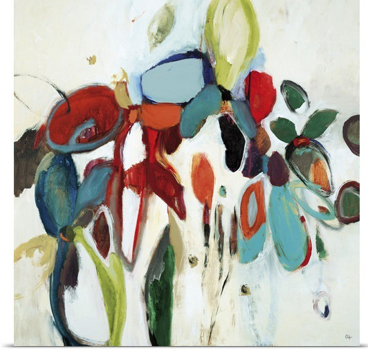 Hymera Floral Hints by Lisa Ridgers - Painting Print Wade Logan® 