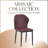 Steves Upholstered Dining Chair with Metal Iron Frame – Modern Curved Back Side Chair in Single or Set of 2-268773921-310722215