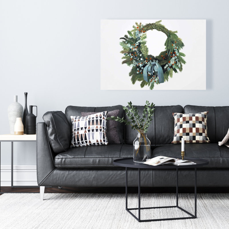Christmas Wreath - Rustic Kitchen Canvas for Home Decor