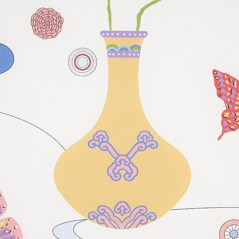 Papier peint Schumacher x Cristina Buckley Fantasia, Ivoire Formosa