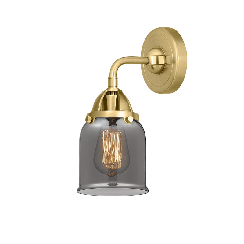 Shauna Armed Sconce, LED, Plated Smoke, Satin Gold