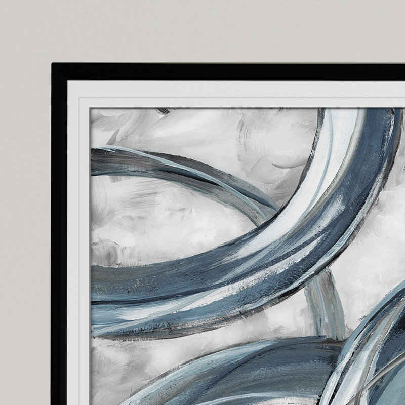 « Ring Around », art graphique encadré flottant, Impression encadrée, H 24 po x l 30 po, Noir