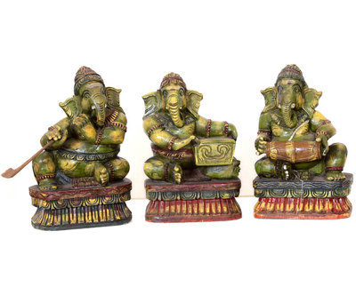 Ensemble de trois Ganesha musical