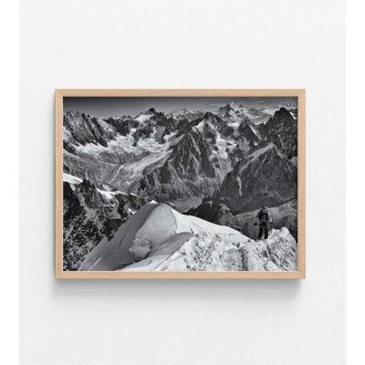 Arete - reproduction de photographie de montagne en noir et blanc