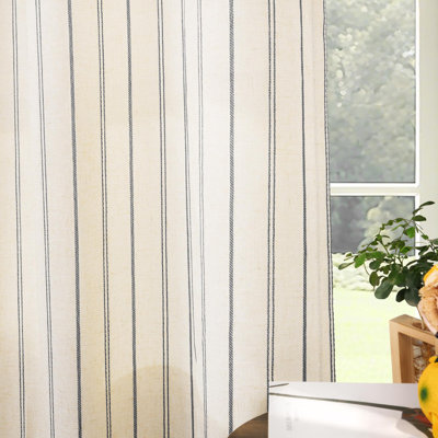 Paire de rideaux semi-transparents avec œillets Farmhouse