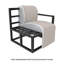 Canapé d'angle modulaire moderne en aluminium à structure ouverte, grand format, 4 pièces, avec coussins Sunbrella-1612048308