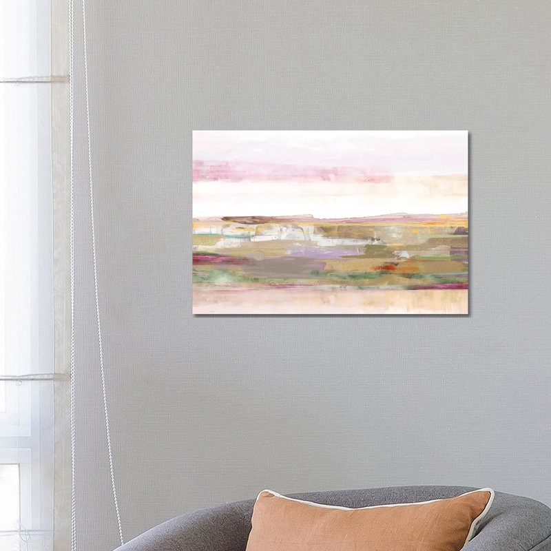 Pink Landscape by PI Galerie - Wrapped Canvas Painting, 66.04 cm H x 45.72 cm W x 3.175 cm D